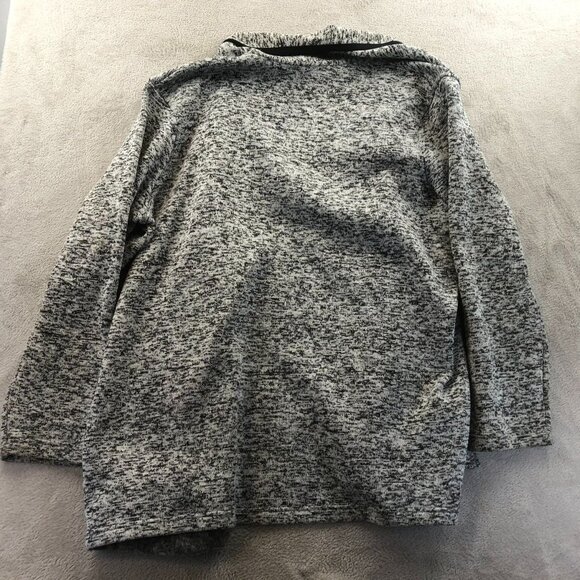 Blair Womens Cardigan Sweater 2XL Heather Gray Open Front Knit Cozy Casual - Picture 12 of 12